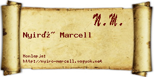 Nyirő Marcell névjegykártya